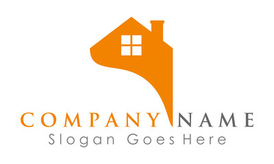 real estate logo design illustration
