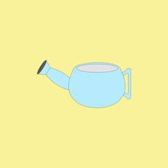 Blue gardening tool watering can vector illustration © Mzto