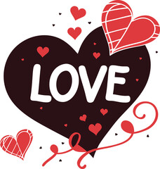 A romantic vector illustration featuring a heart shape symbol as a design element for a Valentine holiday card or travel decoration celebrating the passion of a capital city