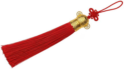 Chinese Knot png Tassel cutout Red Cord png Lucky Charm cutout Asian Decoration png Feng Shui cutout Traditional Ornament png Chinese Culture cutout