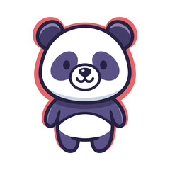 Adorable Cartoon Panda Bear Vector Illustration