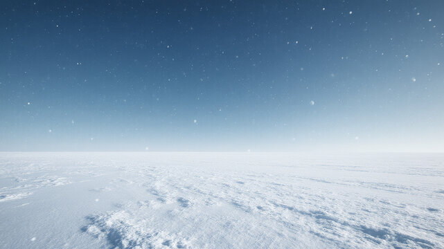 High altitude view of snowy mountain terrain under bright winter sun - Powered by Adobe