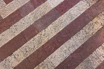 wall with red and white diagonal stripes