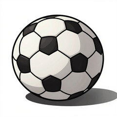 Naklejka premium Whimsical hand-drawn soccer ball with clean vector-style lines on a white background