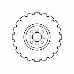 Farm Tractor Wheel Vector Design