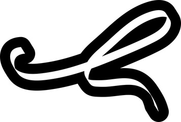 Ribbon icon. Christmas, new year, holiday decoration