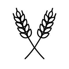 ears of corn line logo vector icon on a white background
Vector line logo icon