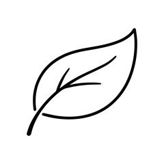 leaf line logo vector icon on a white background
Vector line logo icon