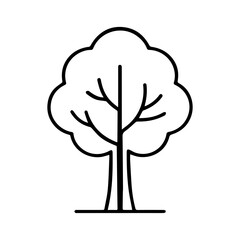 tree line logo vector icon on a white background
Vector line logo icon