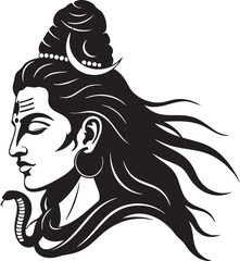 Mahadev Portrait Vector for Maha Shivratri