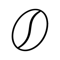 coffee bean line logo vector icon on a white background
Vector line logo icon