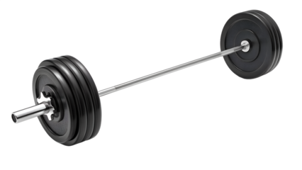 Heavy iron dumbbell isolated on white background for strength training and fitness bodybuilding workout