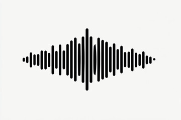 Set of radio Wave icon. Monochrome simple sound wave on transparent background. Vector sound wave icon. Music player sound bar. Record interface. Equalizer icon with soundwave line. used for mobile