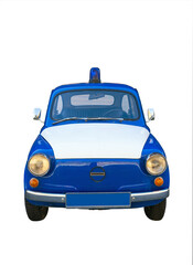  Soviet car with the inscription "police" isolated on white background