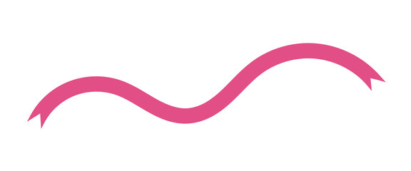 Pink wavy curved line decorative divider