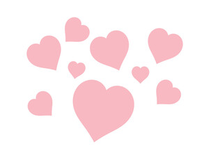 Cute pink hearts collection