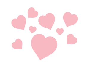 Cute pink hearts collection