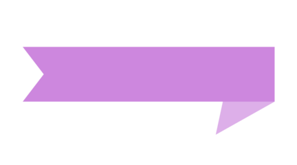 Purple ribbon banner label for text, heading, badge and promotion,