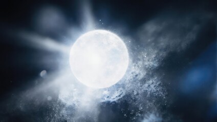 Obraz premium Stunning White Dwarf Star Illustration with Nebulae and Light Rays.