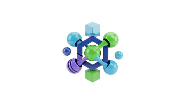 Vibrant crystal cluster isolated on transparent background - Powered by Adobe
