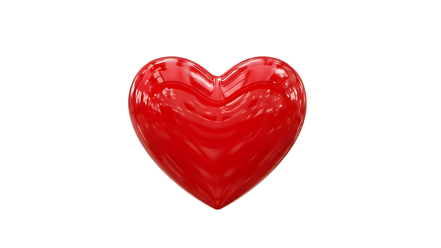 Red Heart Shape Object - Powered by Adobe