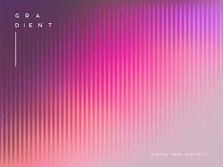 3d glassmorphism glass with pink color on the pastel purple. Abstract gradient background for romantic design or Valentine's day. Corrugated trendy texture. Vector illustration.