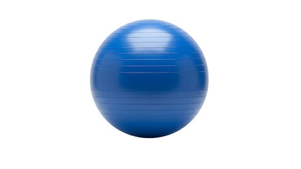 Blue Exercise Ball on Checkered Background