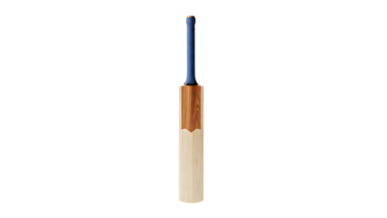 Cricket Bat on Checkered Background