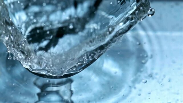 Water splash ripple droplet sink biomimicry engineering concept clean surface detail macro closeup gravity motion design inspiration abstract texture serene science precision moment crown shape clean