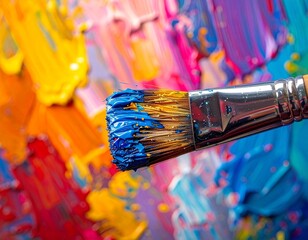 Colorful paint brush