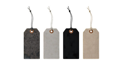 Four Hanging Tags with Different Colors