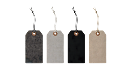 Four Hanging Tags with Different Colors