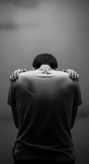 Emotional Struggles in Monochrome - A Reflection on Inner Turmoil and Solitude