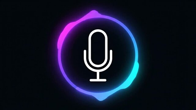 Voice Recognition Technology with Neon Visualizer for Modern Applications.