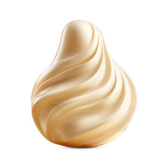 Creative pear-inspired swirl of cream for beauty, skincare, or dessert visuals.