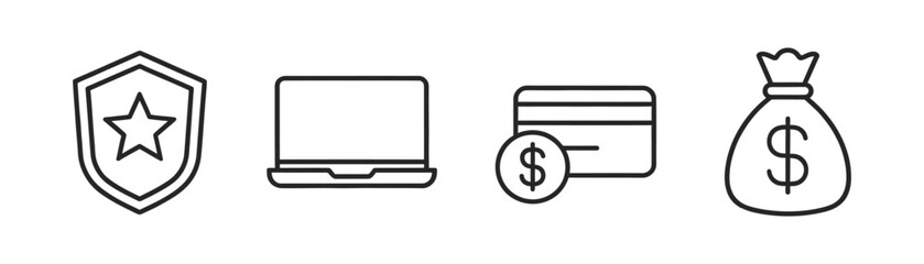 Minimalist business and marketing icon set featuring symbols of strategy finance communication and growth on transparent background