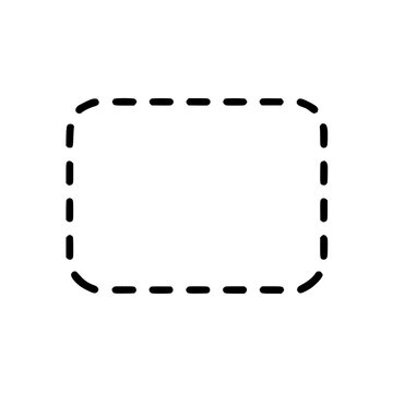 Dashed rounded rectangle frame