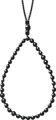   
Silhouette of beaded necklace or prayer loop with clasp in minimal style for religious and symbolic design