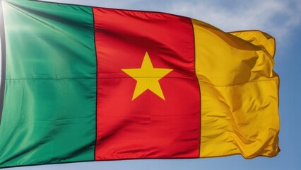 Obraz premium Cameroon Flag Standing Tall