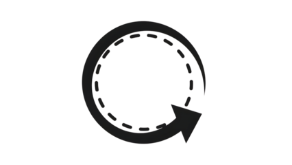 Grey recycling symbol isolated on transparent background