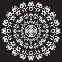 Multi-Tier Circular Glyph Ornament Pattern