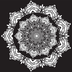 Ornate Botanical Star Ornament with Layered Petals