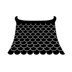 Black Shirt with White Scales Pattern.