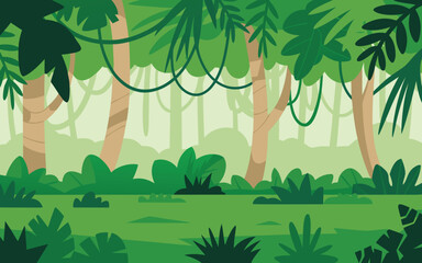 vector illustration of a tropical forest