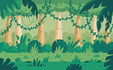 jungle vector illustration of a tree illustration