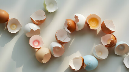 Happy easter sunday eggshells decoration ideas for spring celebrations
