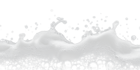 white soap water splash isolated on white or transparent png