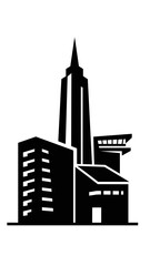 Black Silhouette of Modern City Buildings 20.