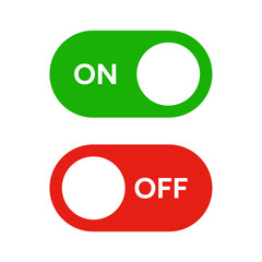 On Off Switch Icons for Modern UI Design.