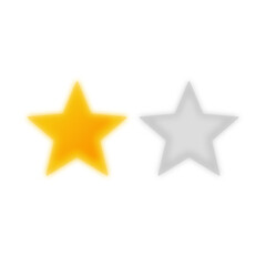 Star Rating Icon Set for Review and Feedback Systems.